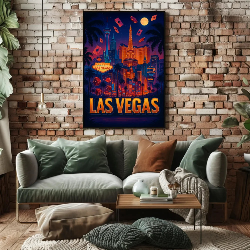 Las Vegas Nightlife Vibes Urban or Cityscape Poster PosterGoat