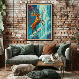 Surreal Stag Adventure Fantasy or Mythology Poster