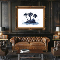 Tropical Island Escape Modern Art Poster