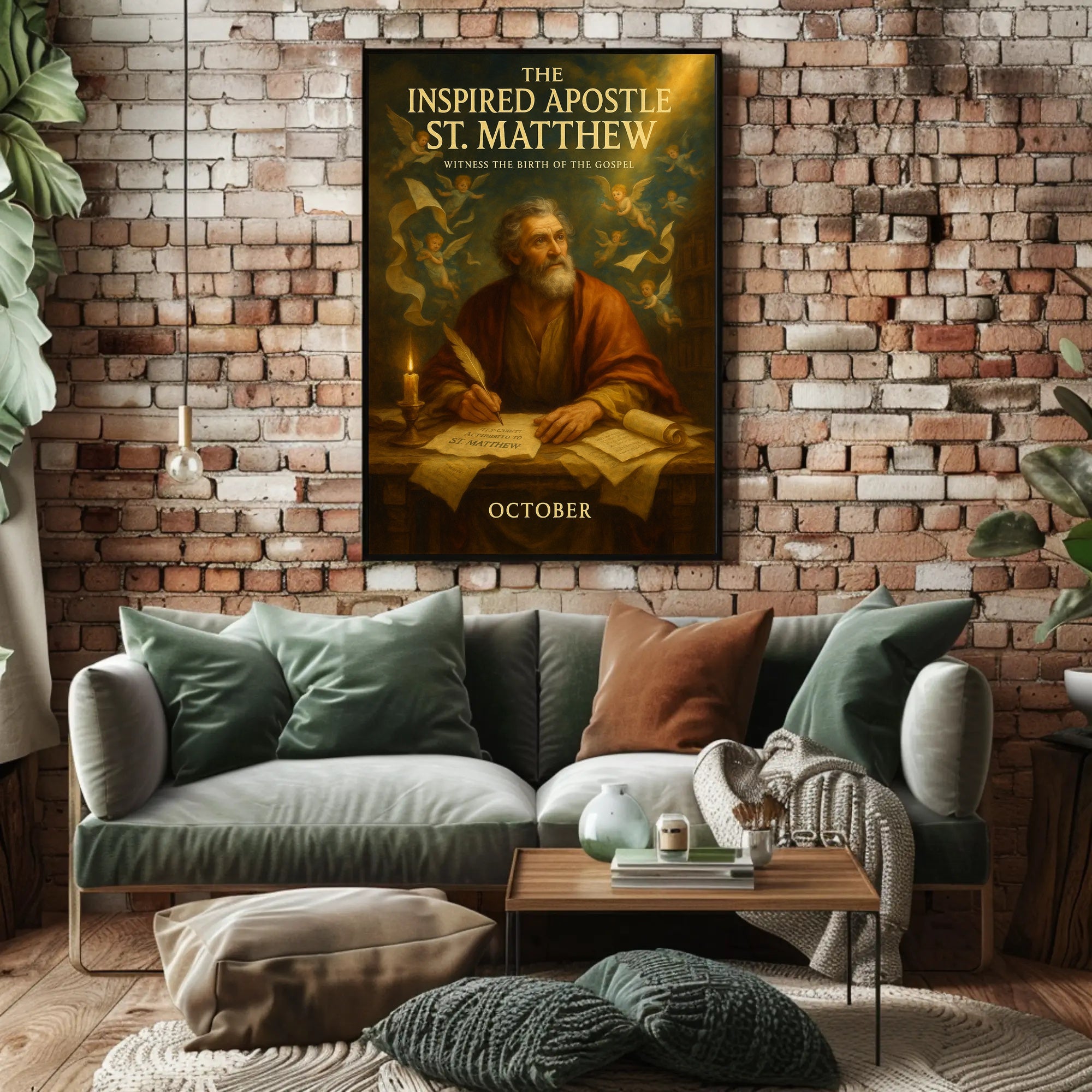 The Inspired Apostle St. Matthew Poster