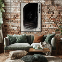 Wolf's Gaze: Mysterious Shadows Animal Poster PosterGoat