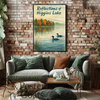Higgins Lake Autumn Serenity - Artistic Poster