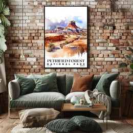 Petrified Forest Watercolor Wall Art Poster