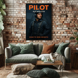 Pilot Aviation Soar to New Heights Poster