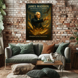 James Madison Vintage Style Historical or Presidential Poster