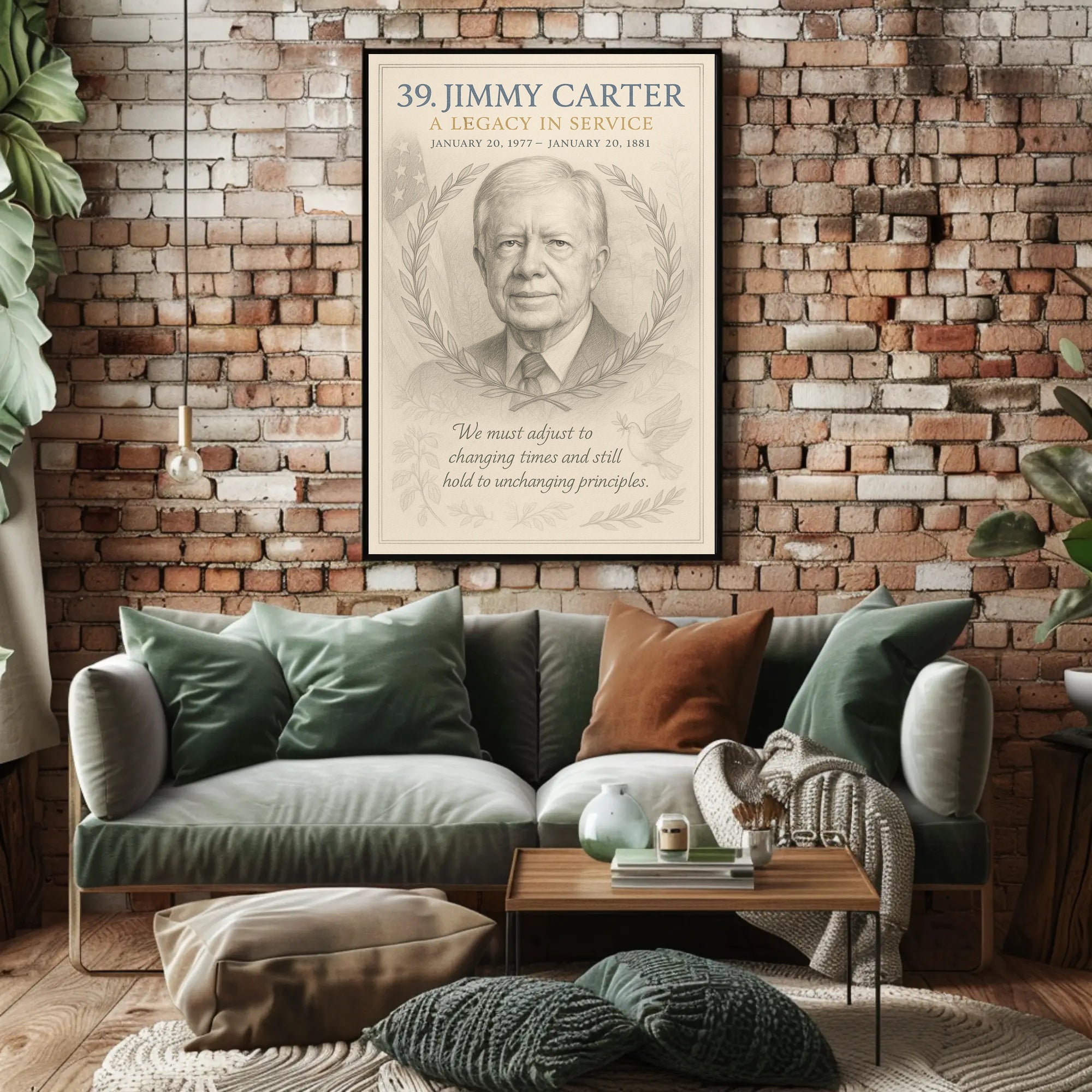 Jimmy Carter Legacy Presidential Artwork Poster PosterGoat