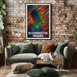 Vibrant Portrait Bloomington Indiana Expressionism Poster