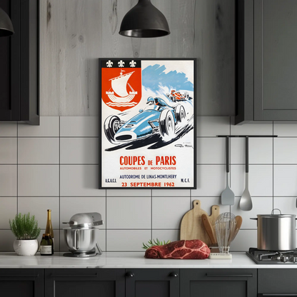 Coupes de Paris – 1962 Vintage Racing Poster