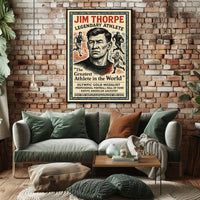 Legendary Athlete The Greatest in the World Jim Thorpe Poster