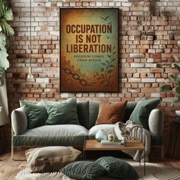 Liberation and Freedom Vintage Art Poster Print