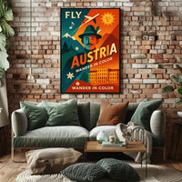 Austria Retro Travel Art with Vibrant Cultural Heritage Poster PosterGoat