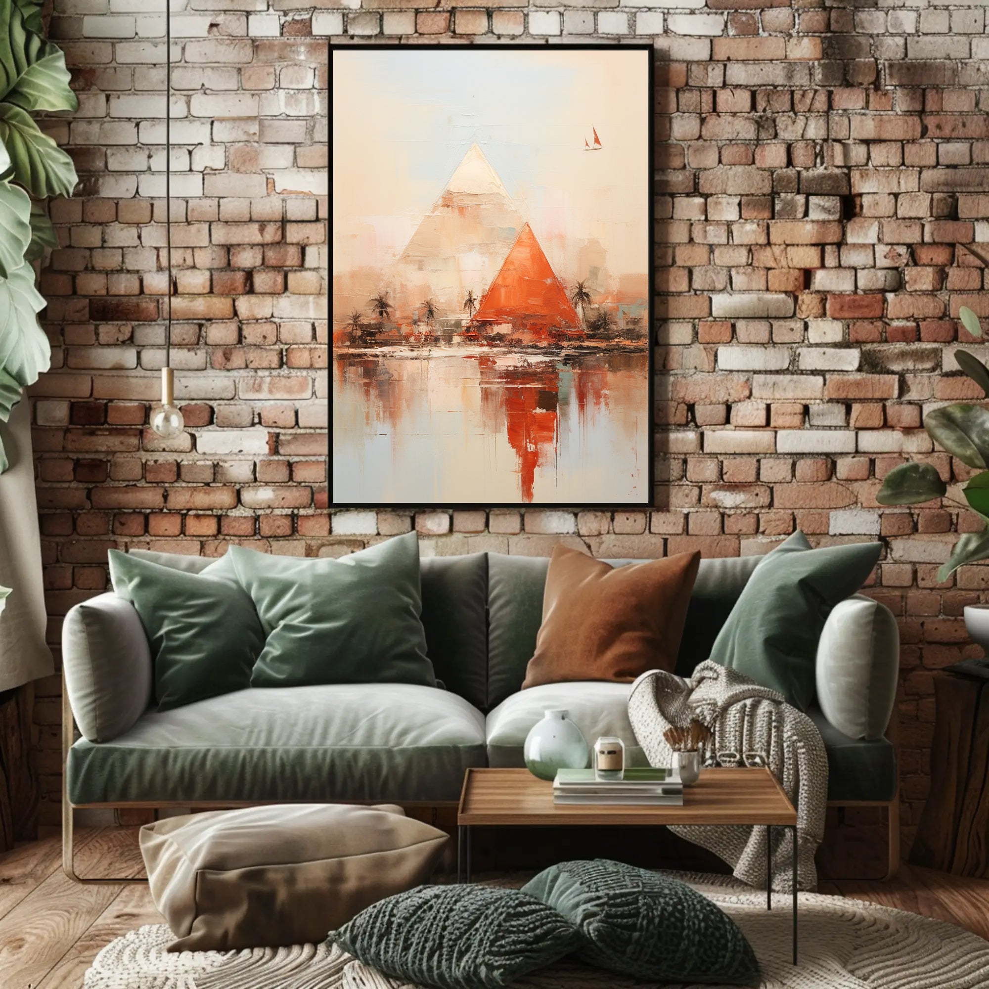 Egyptian Adventure Pyramids Desert Journey Artistic Abstract Poster