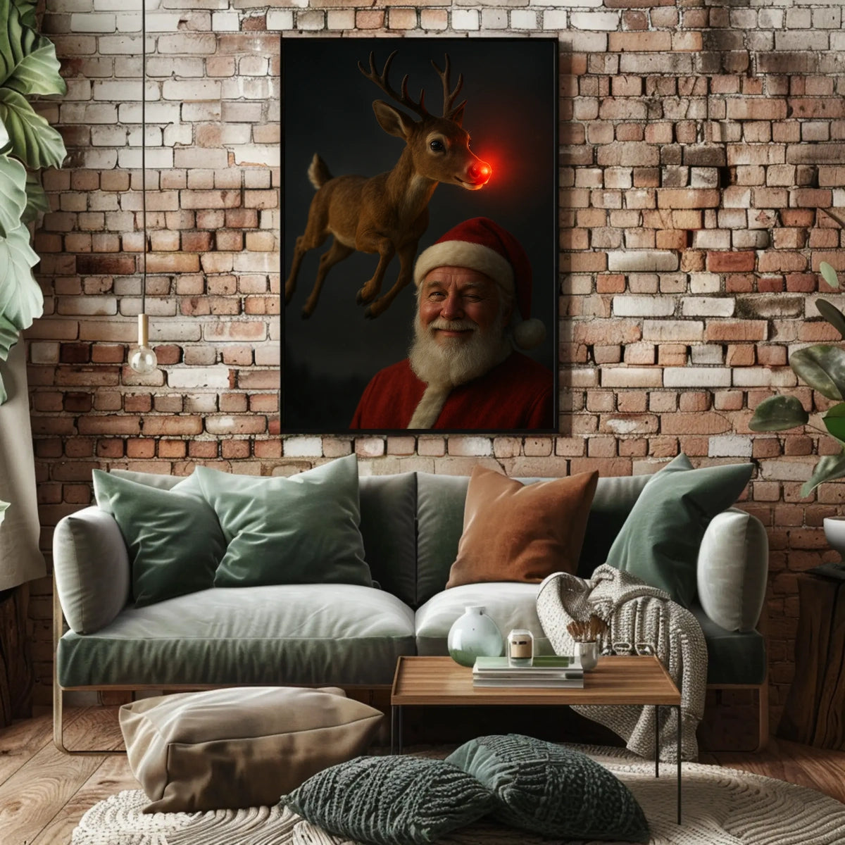 Santa and Rudolphs Holiday Cheer Poster