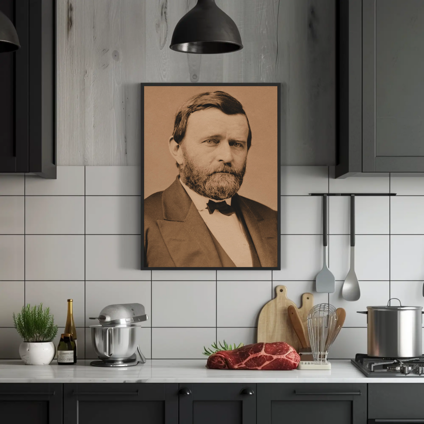 Ulysses S. Grant 18th President Sepia Photo