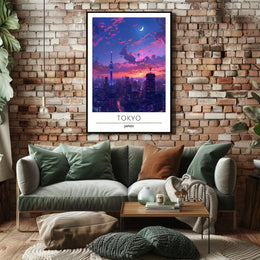 Tokyo Skytree at Twilight Urban Cityscape Poster