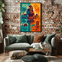 Fly Micronesia Wander in Color Poster
