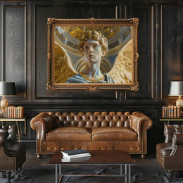 Renaissance Angelic Figure in Majestic Cathedral Setting