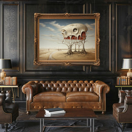 Imaginative Landscape Surreal Organic Architecture Artistic Poster