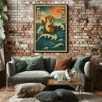 Otters Ocean Adventure Poster PosterGoat