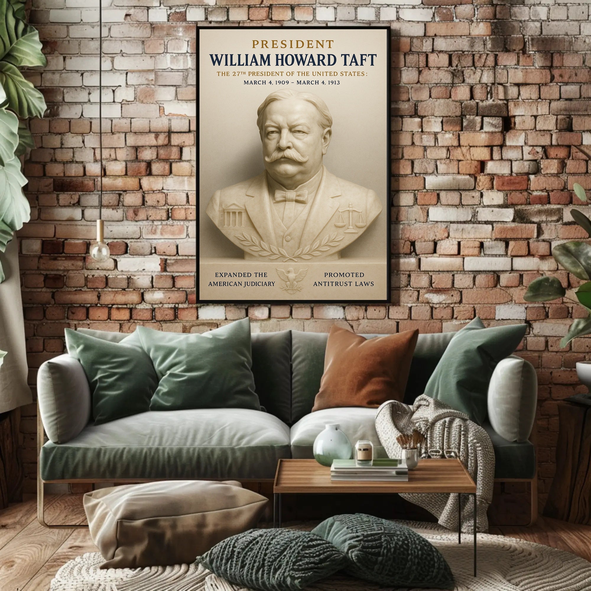 William Howard Taft Vintage Historical Presidential Poster