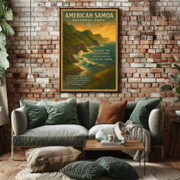 American Samoa Scenic Travel Adventure National Park Poster