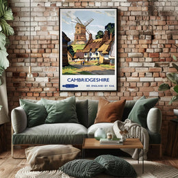 Vintage Cambridgeshire Travel Poster: See England by Rail PosterGoat