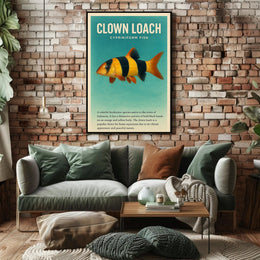 Clown Loach Fish Wall Art Print Decor PosterGoat