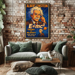 Einstein Relativity Vintage Academic Poster