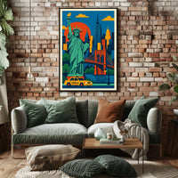 Iconic New York City Poster Wall Art 18x24 Cityscape