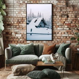 Winter Cabin In The Woods Poster