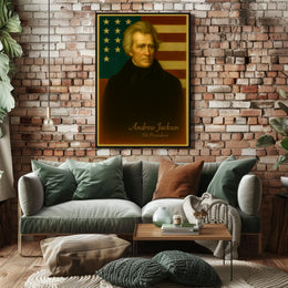 Andrew Jackson Vintage Patriotic American History Poster