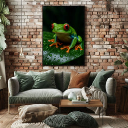 Vibrant Rainforest Frog Poster