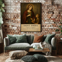 Saint Emma: Compassionate Icon of Charity in Heritage Poster
