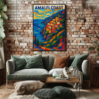 Amalfi Coast Vibrant Escape Poster Wall Art For Home Decor