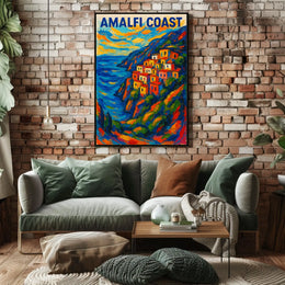 Amalfi Coast Vibrant Escape Poster Wall Art For Home Decor