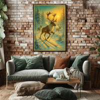 Reindeer Ski Adventure Poster