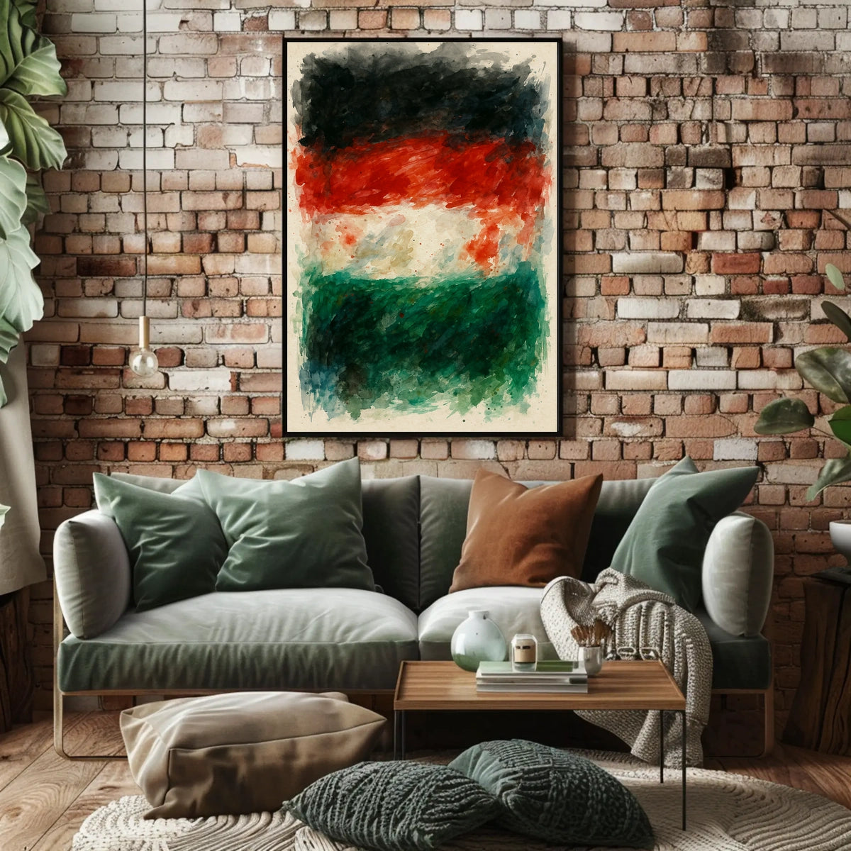 Abstract Watercolor Flag Poster