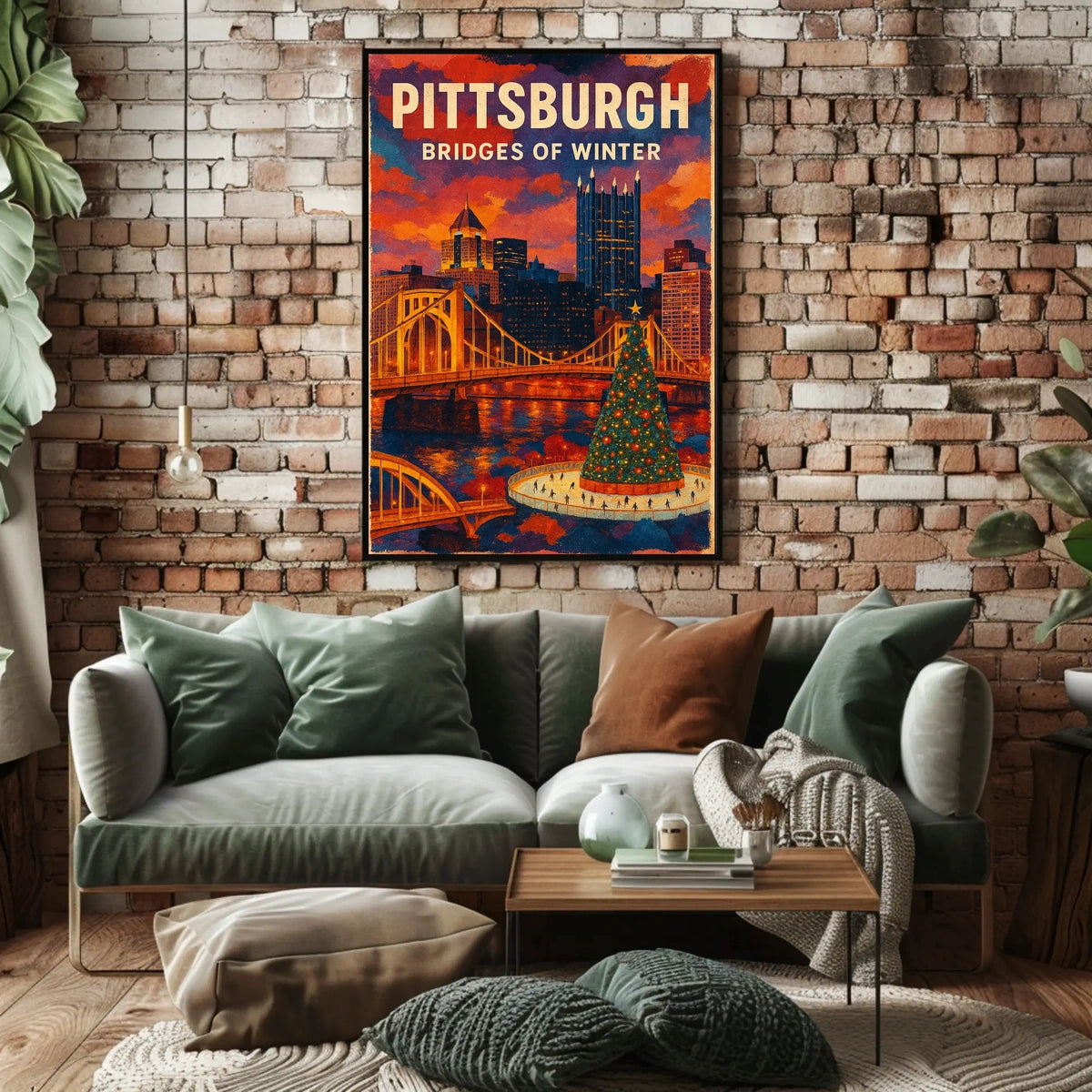 Pittsburgh Bridges of Winter Poster
