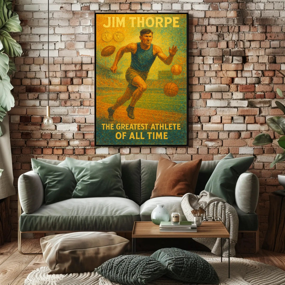 Celebrating Athletic Excellence Jim Thorpe Poster
