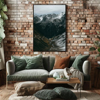 Majestic Alpine Landscape Photorealistic Adventure Poster