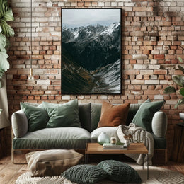 Majestic Alpine Landscape Photorealistic Adventure Poster