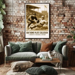 1897 Home-Plate Collision Poster