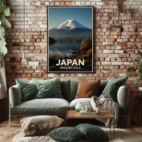 Mount Fuji Photorealism Scenic Traveler Poster