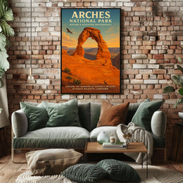 Arches National Park Scenic Vintage Travel Poster