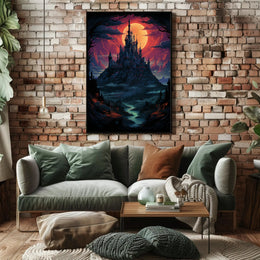 Enchanted Castle At Dusk Poster