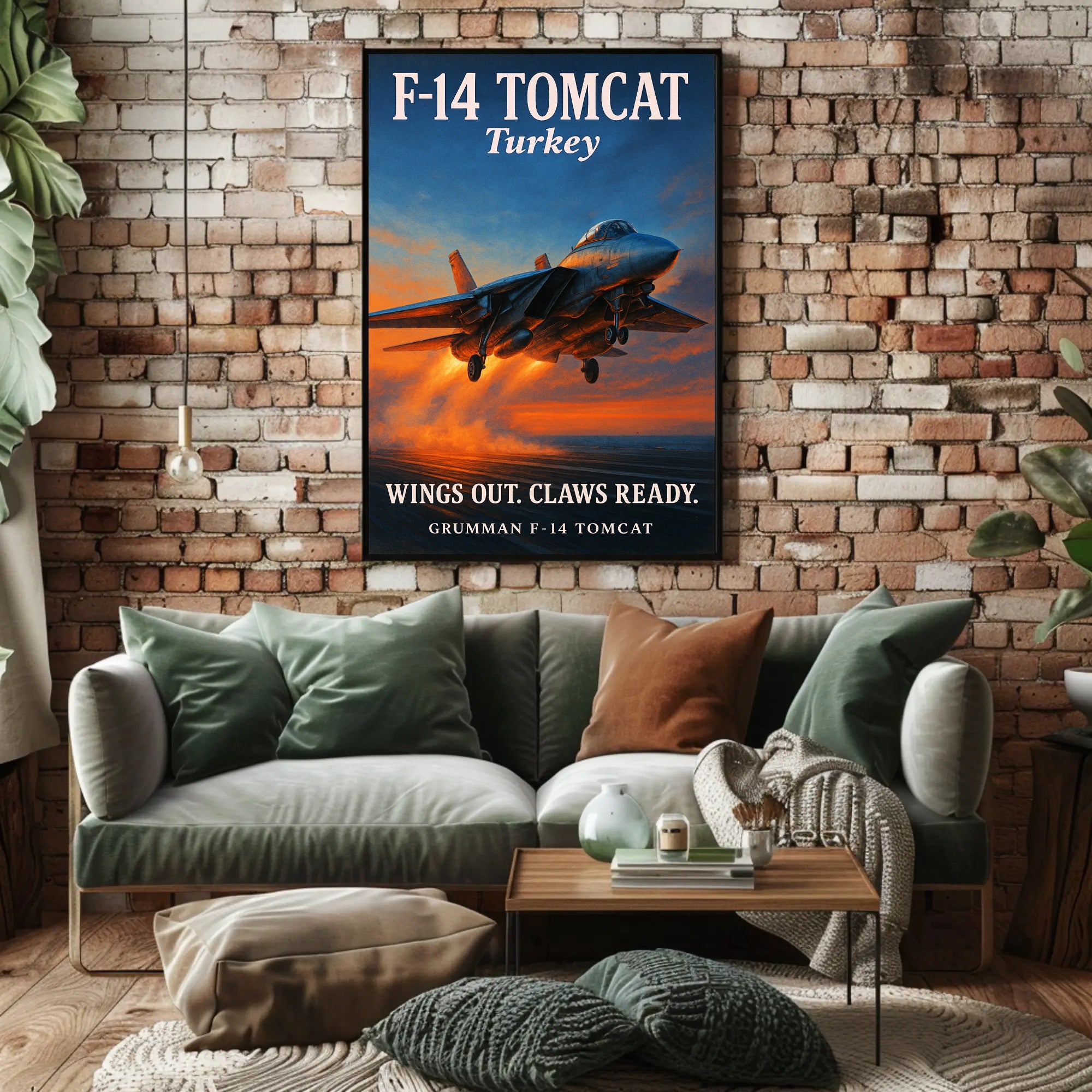 F-14 Tomcat Wings Out, Claws Ready Poster PosterGoat