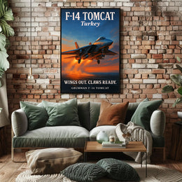 F-14 Tomcat Wings Out, Claws Ready Poster PosterGoat