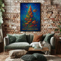 Great Barrier Reef Vintage Art Poster Print