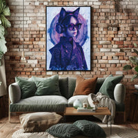 Futuristic Fashion Portrait Art Print for Home Decor PosterGoat