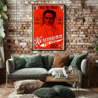 Travel poster featuring mentalist Newmann, an intriguing decoration for art enthusiasts, perfect for adventure seekers.